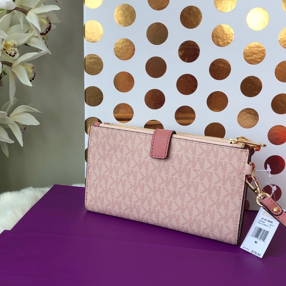 🌹Michael Kors Jet Set Travel Double Zipper Ballet - Picture 3 of 8